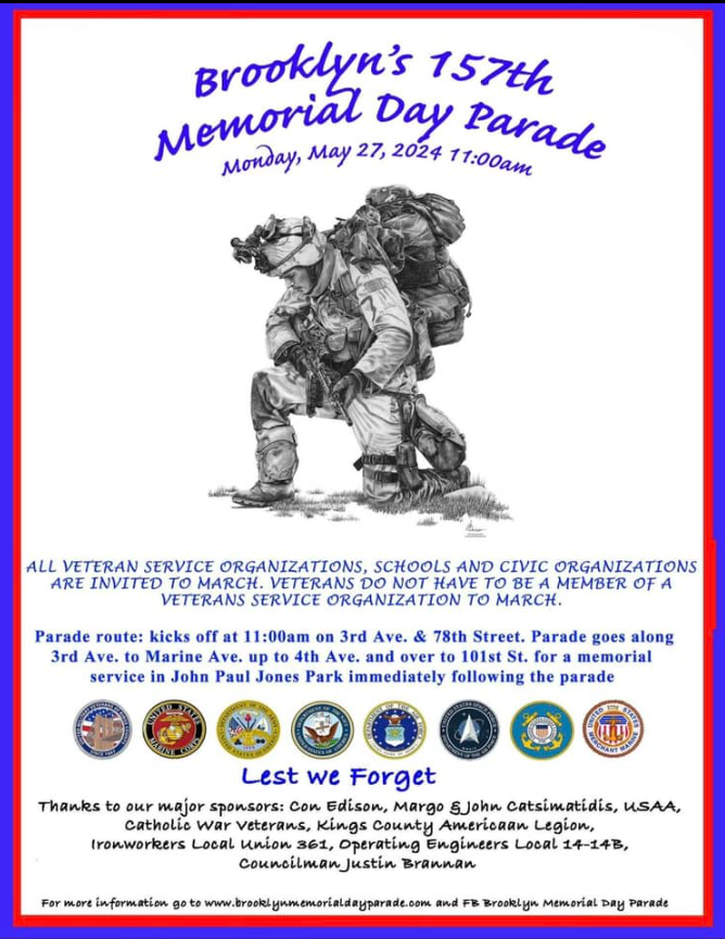 Bay Ridge Memorial Day Parade May 27, 2024 Brooklyn